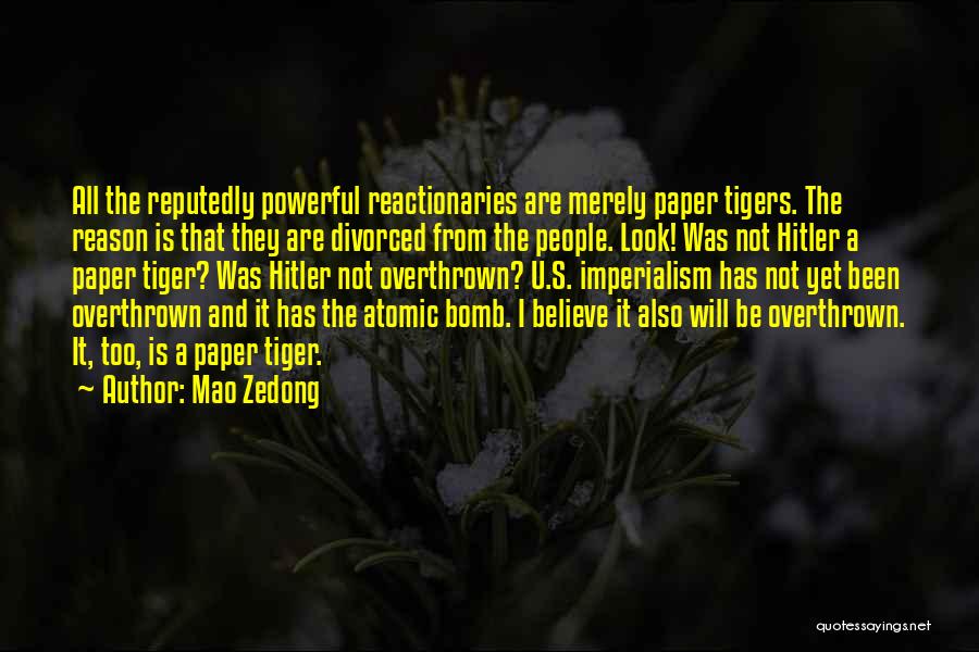 Tiger Look Quotes By Mao Zedong