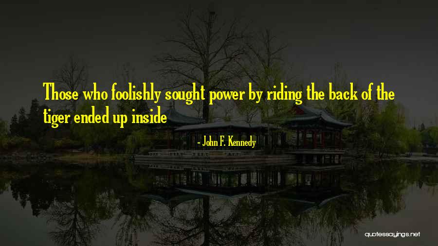 Tiger Quotes By John F. Kennedy