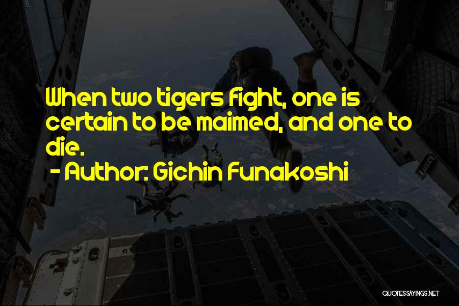 Tigers Quotes By Gichin Funakoshi