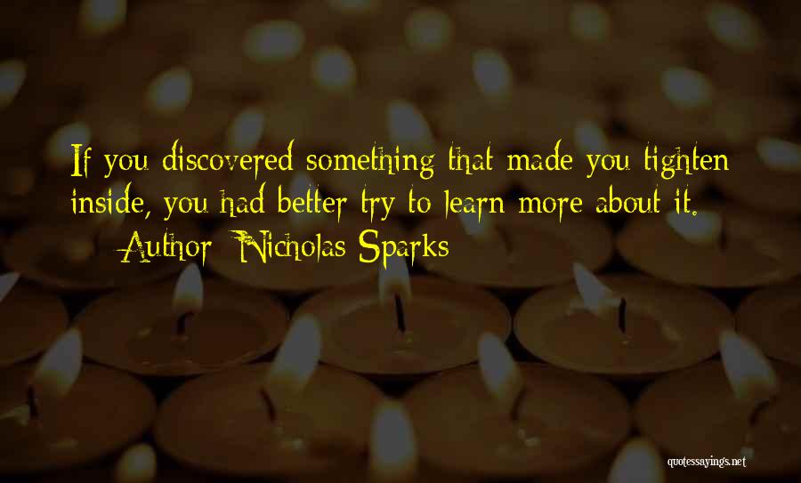 Tighten Quotes By Nicholas Sparks