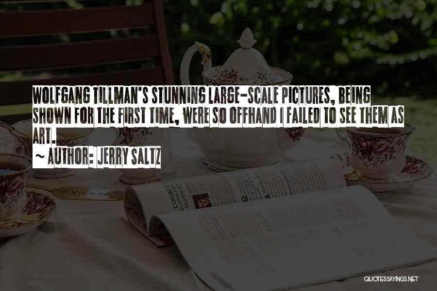 Tillman Quotes By Jerry Saltz