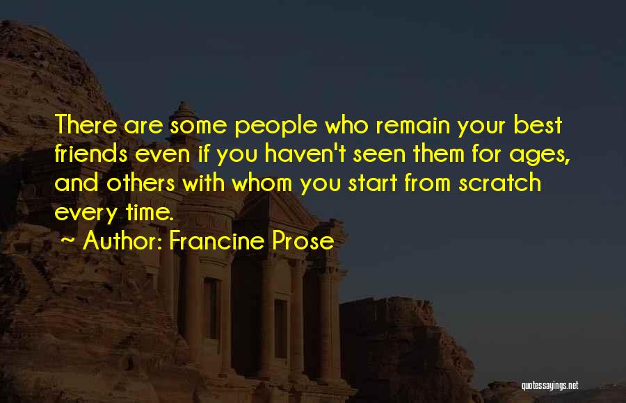 Time And Best Friends Quotes By Francine Prose