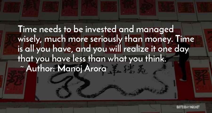 Time And Investment Quotes By Manoj Arora