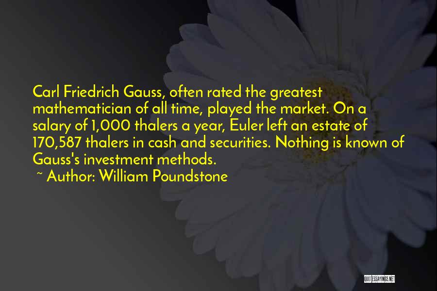 Time And Investment Quotes By William Poundstone