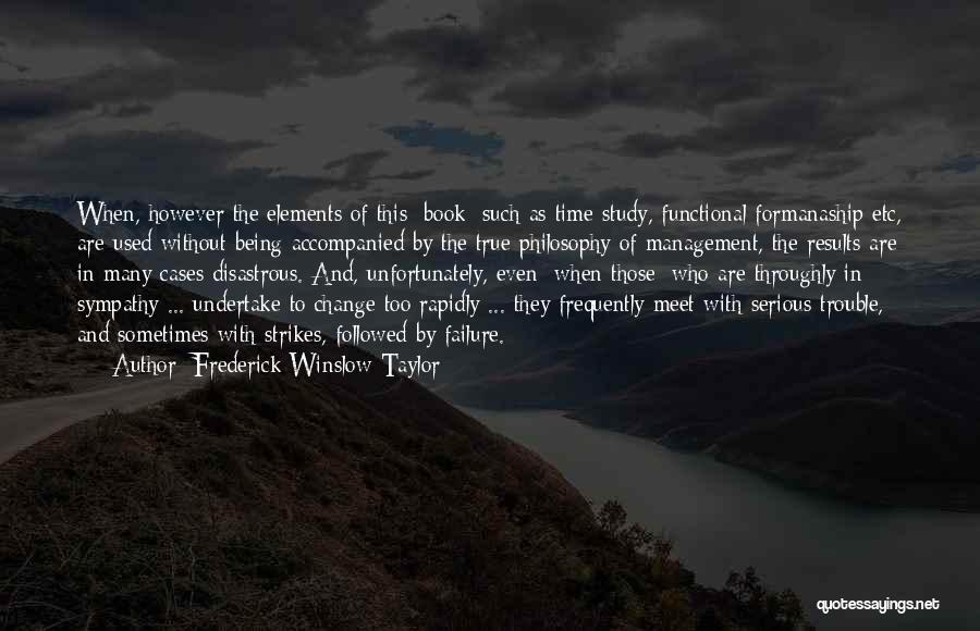 Time And Management Quotes By Frederick Winslow Taylor