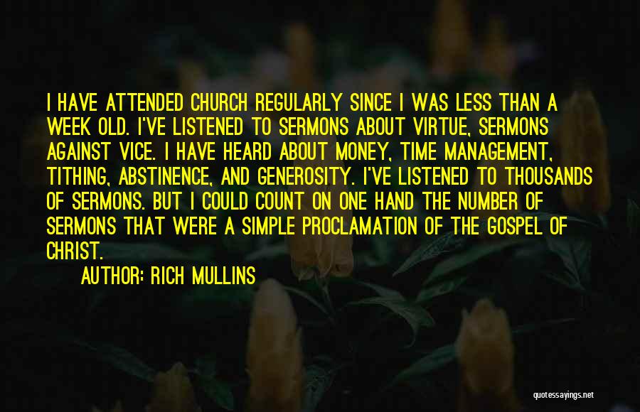 Time And Money Management Quotes By Rich Mullins