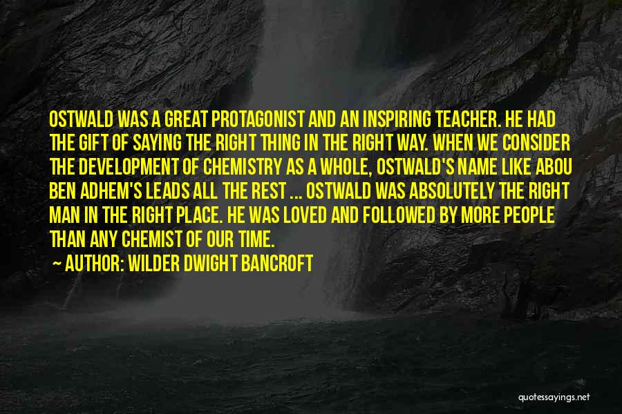 Time As Gift Quotes By Wilder Dwight Bancroft