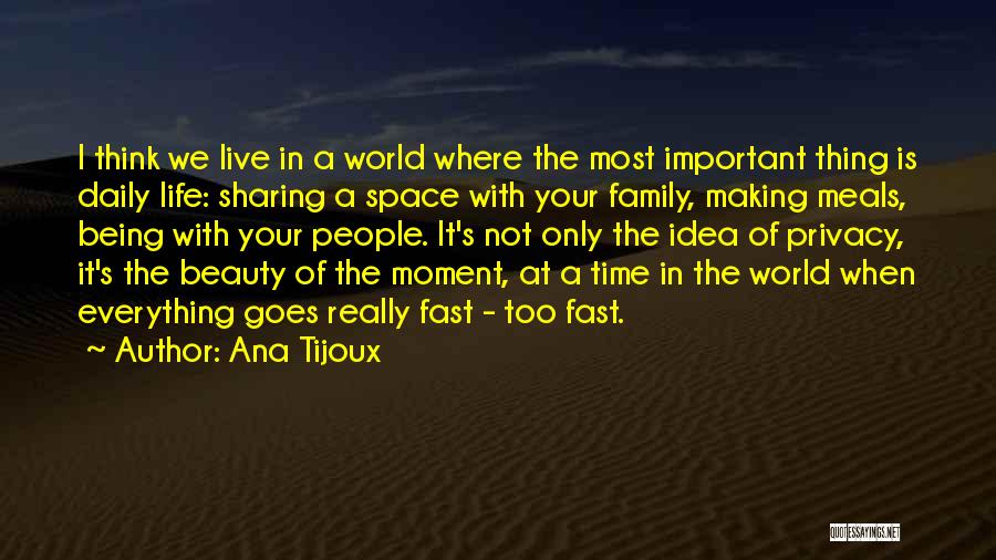 Time Being Fast Quotes By Ana Tijoux