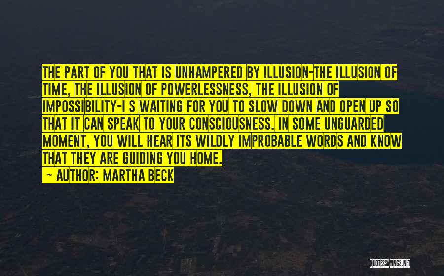 Time Consciousness Quotes By Martha Beck