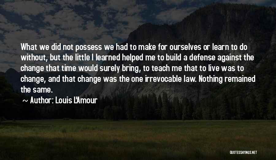 Time For Me To Change Quotes By Louis L'Amour