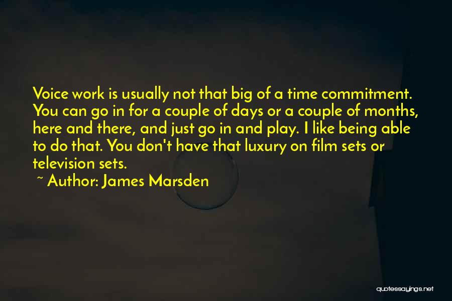 Time For Work And Time For Play Quotes By James Marsden