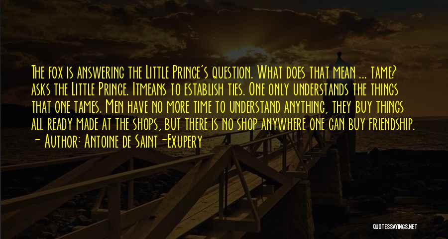 Time Friendship Quotes By Antoine De Saint-Exupery