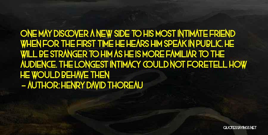 Time Friendship Quotes By Henry David Thoreau