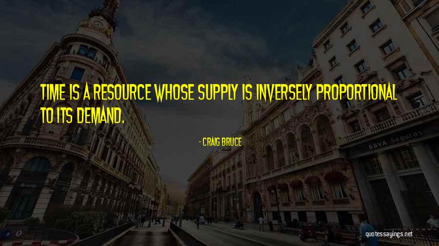 Time Is A Resource Quotes By Craig Bruce