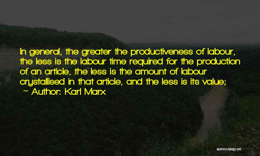 Time Is Less Quotes By Karl Marx