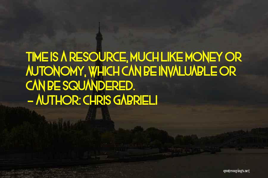 Time Is Like Money Quotes By Chris Gabrieli