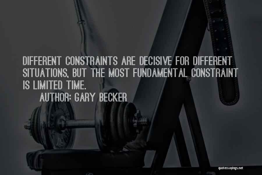 Time Is Limited Quotes By Gary Becker