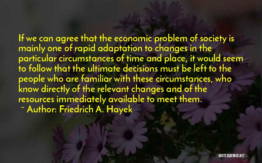 Time Is Relevant Quotes By Friedrich A. Hayek