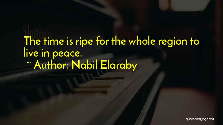 Time Is Ripe Quotes By Nabil Elaraby