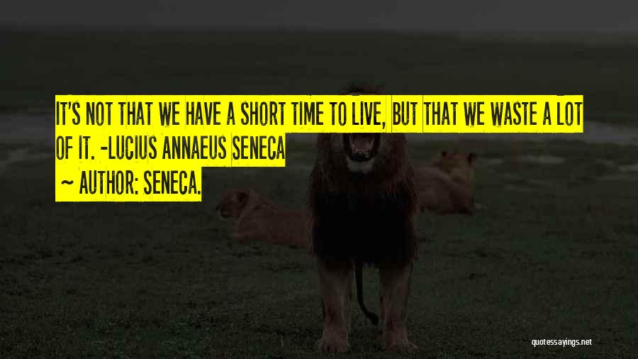 Time Is Too Short To Waste Quotes By Seneca.