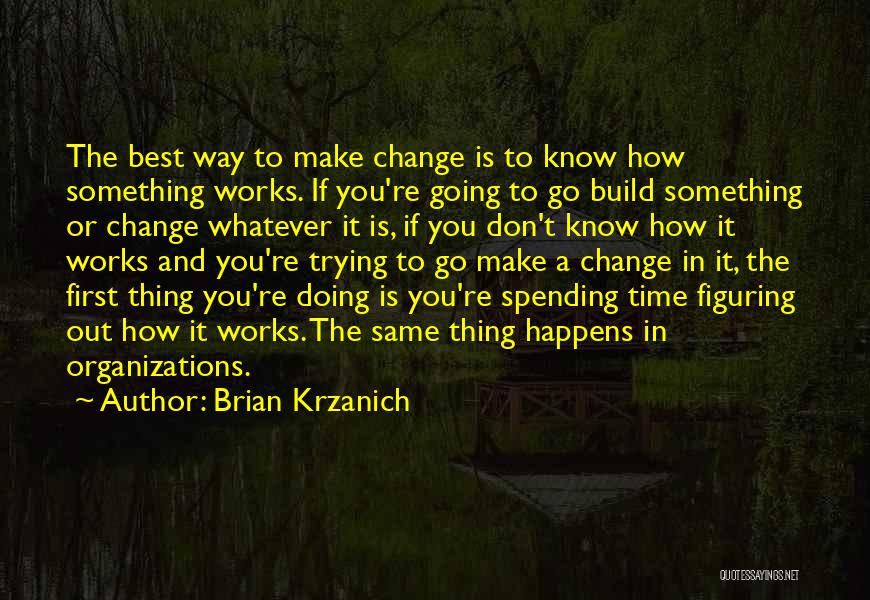 Time Make Change Quotes By Brian Krzanich