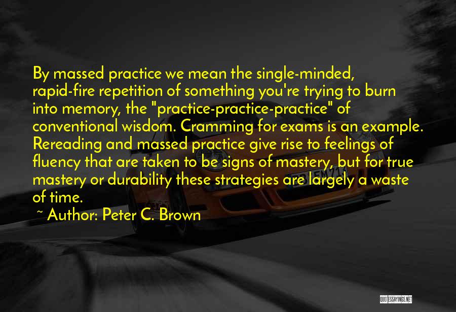 Time Mastery Quotes By Peter C. Brown