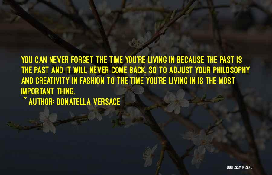 Time Never Back Quotes By Donatella Versace