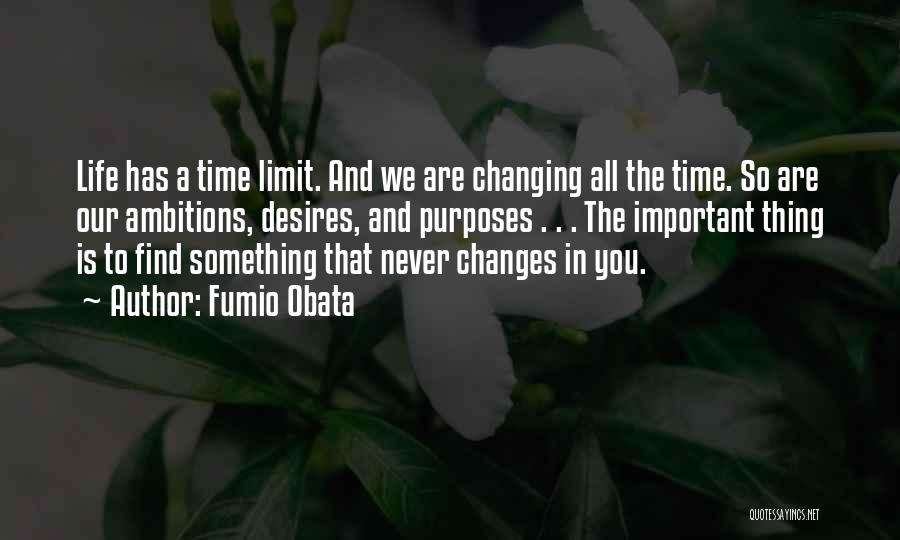 Time Never Changes Quotes By Fumio Obata