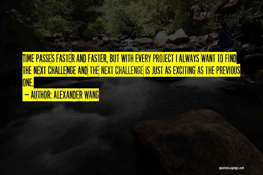 Time Passes Faster Quotes By Alexander Wang