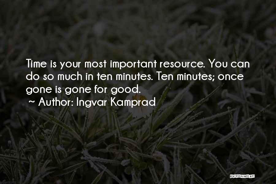 Time Resource Quotes By Ingvar Kamprad