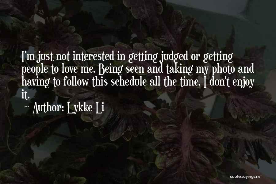 Time Schedule Quotes By Lykke Li