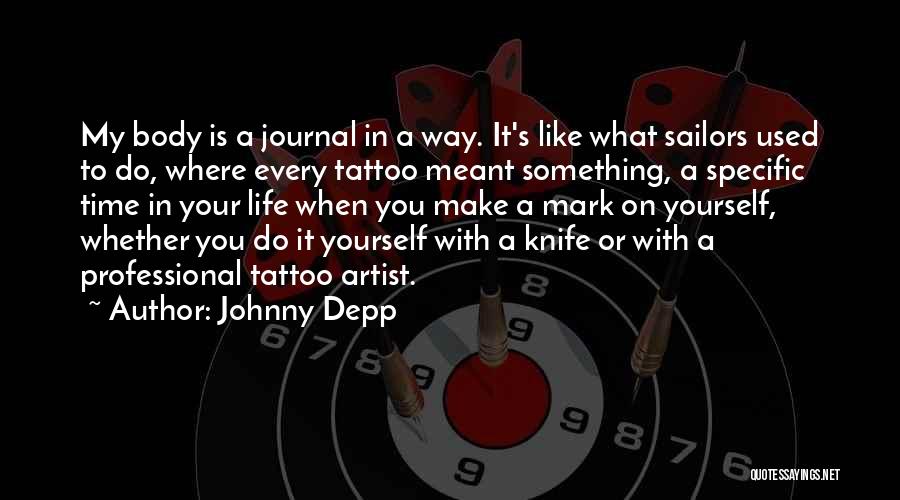Time Tattoo Quotes By Johnny Depp