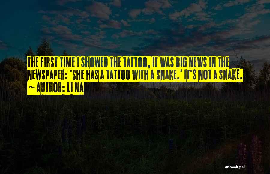 Time Tattoo Quotes By Li Na