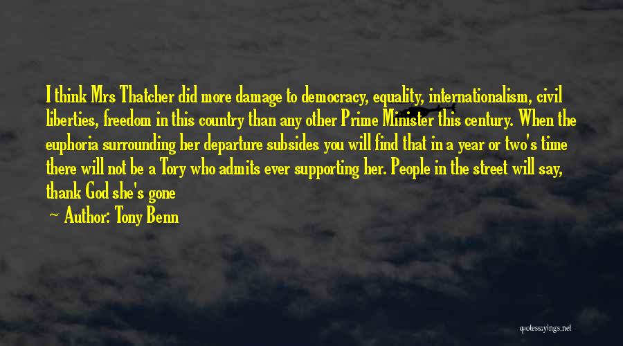 Time Thank You Quotes By Tony Benn