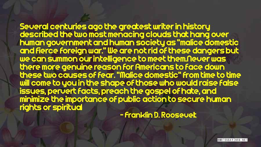 Time To Face The Truth Quotes By Franklin D. Roosevelt