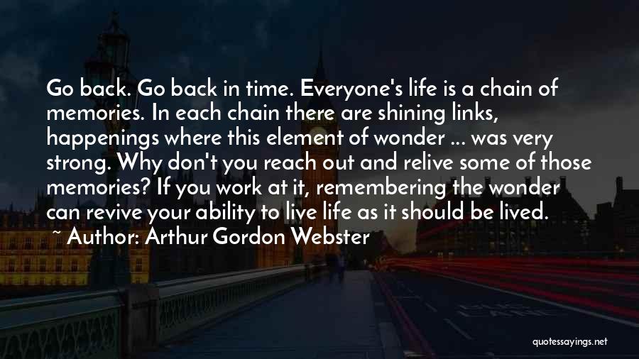 Time To Go Back To Work Quotes By Arthur Gordon Webster