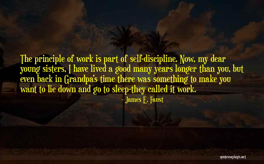 Time To Go Back To Work Quotes By James E. Faust