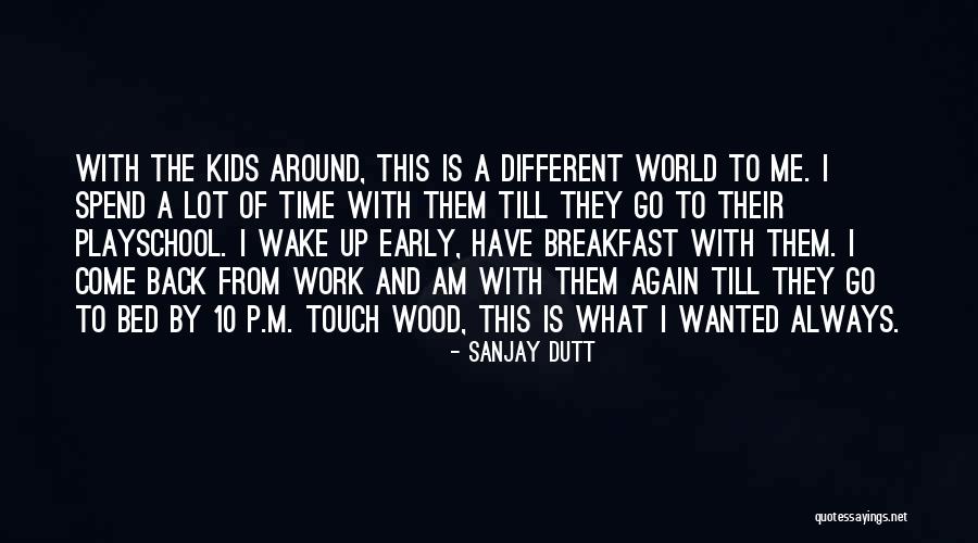 Time To Go Back To Work Quotes By Sanjay Dutt