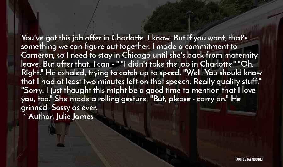 Time To Leave Job Quotes By Julie James