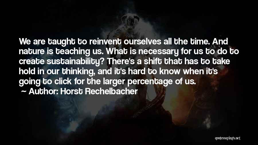 Time To Reinvent Myself Quotes By Horst Rechelbacher