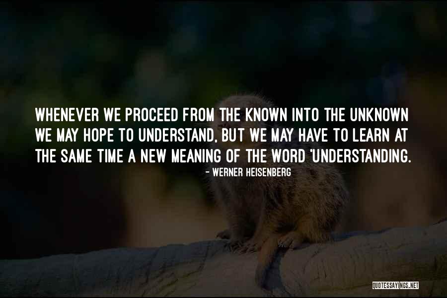Time To Understand Quotes By Werner Heisenberg Time To Understand Quotes By Werner Heisenberg