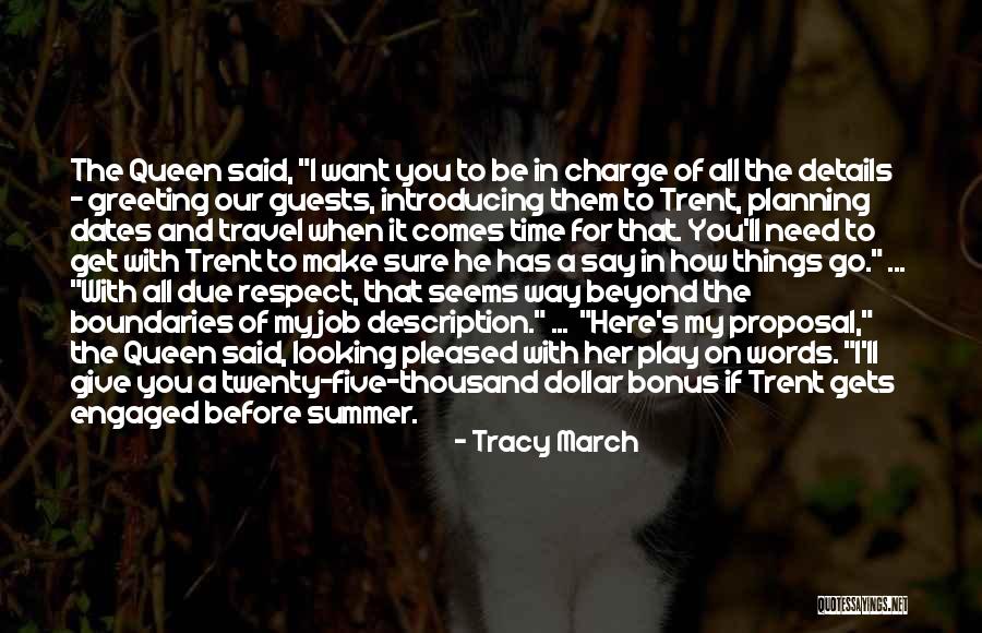 Time Travel And Love Quotes By Tracy March