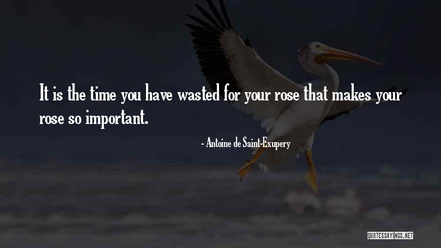 Time Wasted Love Quotes By Antoine De Saint-Exupery Time Wasted Love Quotes By Antoine De Saint-Exupery
