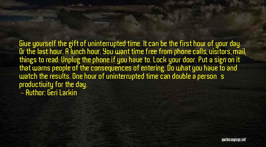 Time Watch Gift Quotes By Geri Larkin