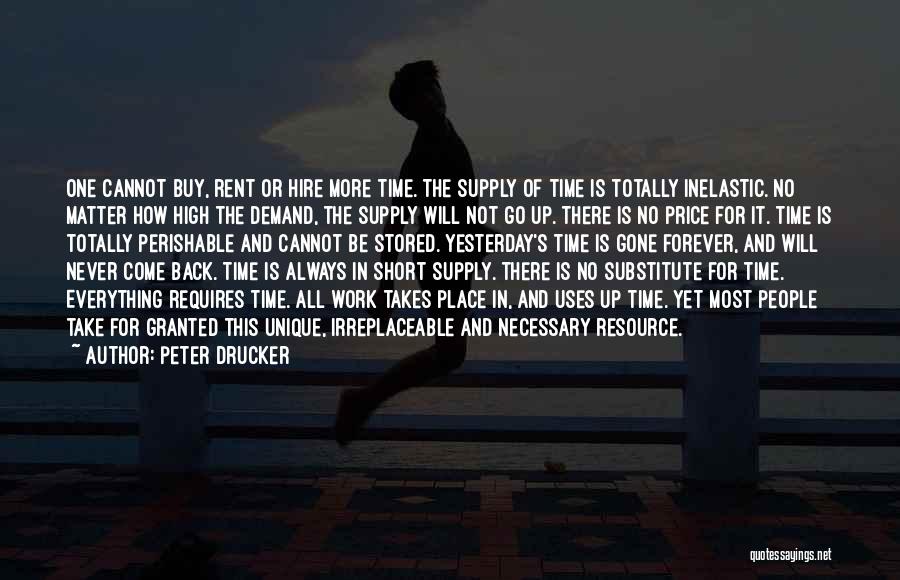 Time Will Not Come Back Quotes By Peter Drucker