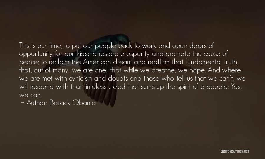 Time Will Tell Us Quotes By Barack Obama