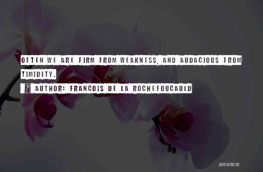 Timidity Quotes By Francois De La Rochefoucauld