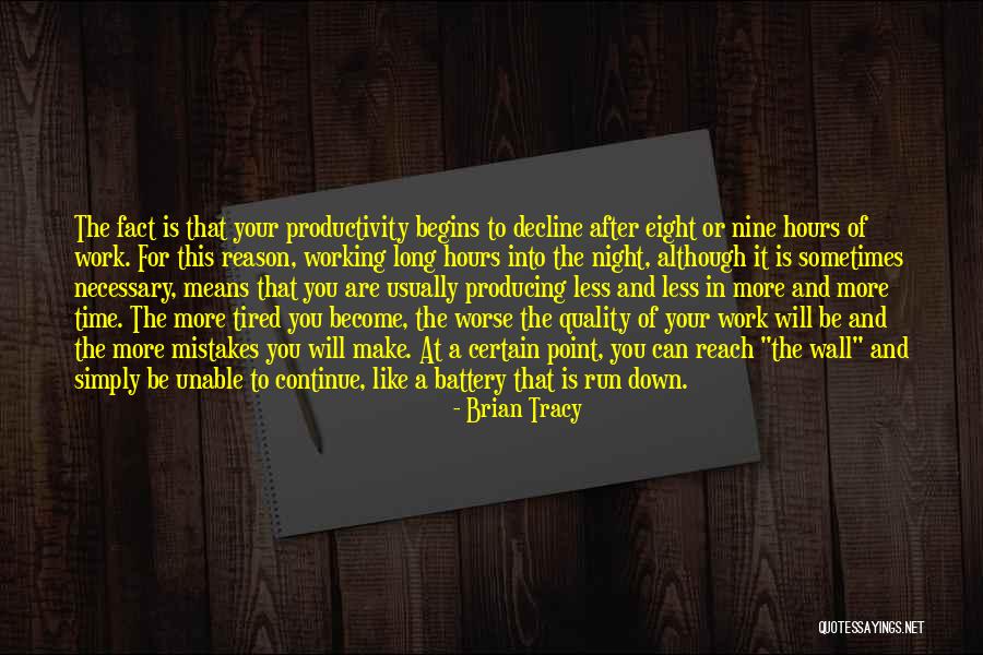 Tired Of Work Quotes By Brian Tracy