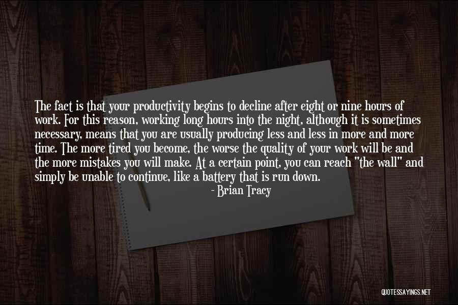 Tired Of Working All The Time Quotes By Brian Tracy