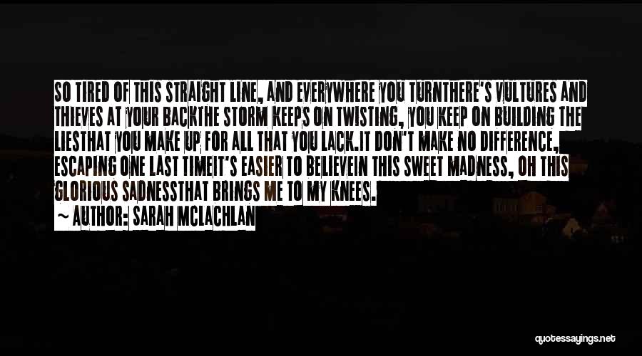 Tired Of You Lies Quotes By Sarah McLachlan